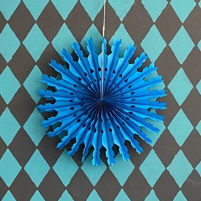 Paper Fan - Pack of 6 - Blue