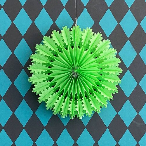 Paper Fan - Pack of 6 - Lime