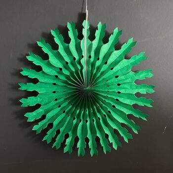 Éventail en Papier - Paquet de 6 - Vert 3