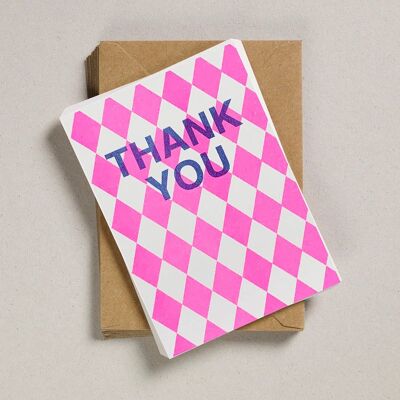 A6 Thank You Notecards - Pink Diamond