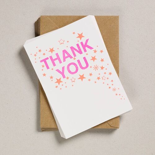 A6 Thank You Notecards - Thank You Starburst