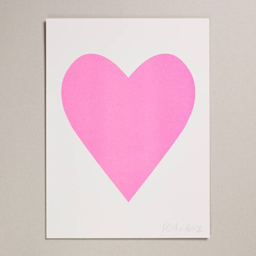 Risograph Print - Big Heart