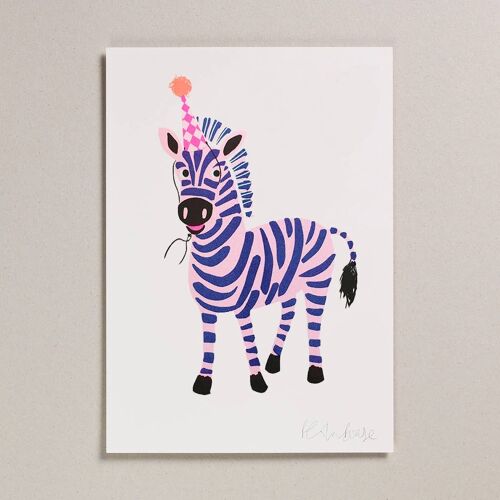 Risograph Print - Zebra