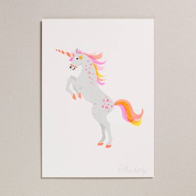 Impresión risográfica - Unicornio