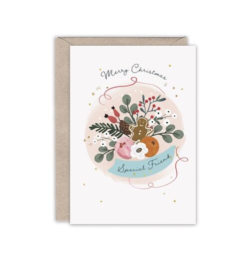 SPECIAL FRIEND Luxury Foiled Christmas Card