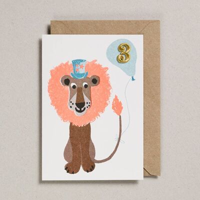 Confetti Pets Cards - Pack of 6 - Lion - Age 3