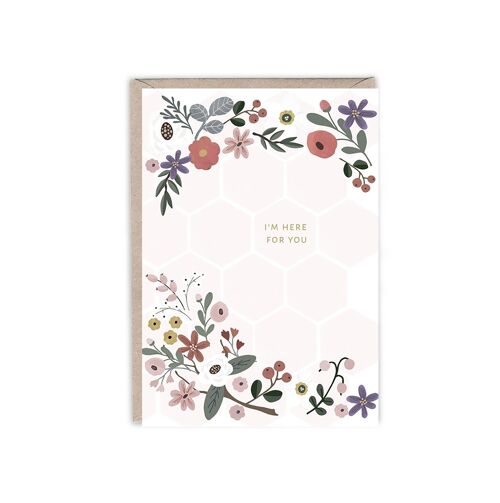 Here for you empathy kindness greeting card