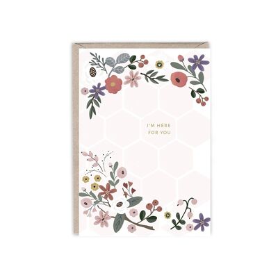 Here for you empathy kindness greeting card