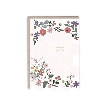 Here for you empathy kindness greeting card