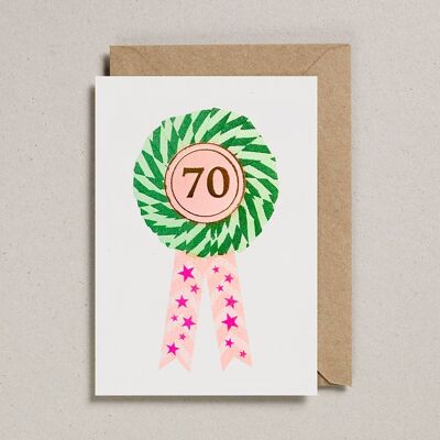 Riso Rosette Cards - Pack of 6 - Age 70