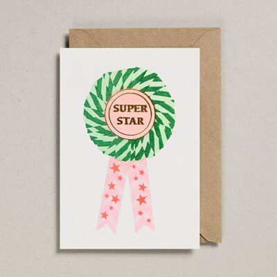 Riso Rosette Cards - Pack of 6 - Super Star