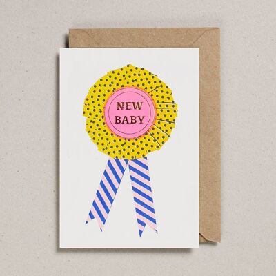 Riso Rosette Cards - Pack of 6 - New Baby
