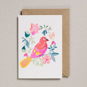 Cartes Riso Papercut - Paquet de 6 - Oiseau Tropical