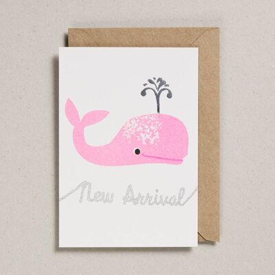 Cartes Riso Baby - Paquet de 6 - Baleine Rose