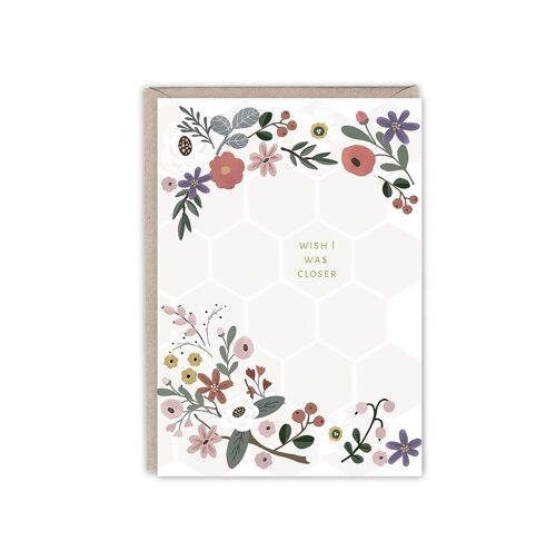 Wish i was closer empathy kindness greeting card