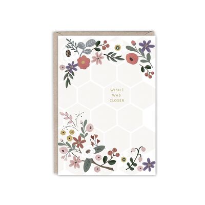 Wish i was closer empathy kindness greeting card