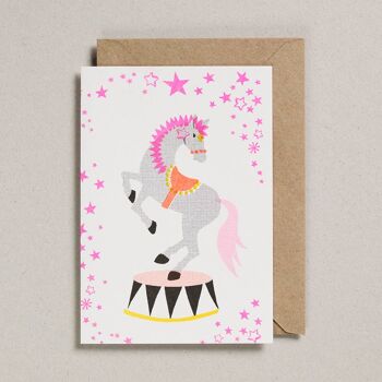 Cartes Confetti Pets - Paquet de 6 - Cheval de Cirque