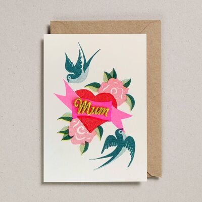 Mum Card - Pack of 6 - Birds with Heart