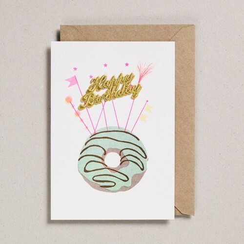 Cake Cards - Pack of 6 - Mint Doughnut