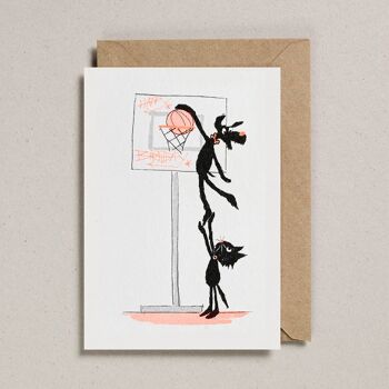 Rascals Cards (Pack de 6) - Basketball Cat & Dog