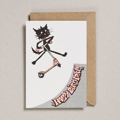 Tarjetas Rascals - Paquete de 6 - Gato Scooter