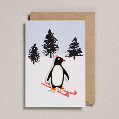 Navidad de fieltro - Pack de 6 - Pingüino con esquís