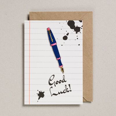 Write On With Cards - Pack of 6 - Fountain Pen - Good Luck
