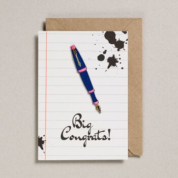 Write On With Cards - Lot de 6 - Stylo plume - Félicitations