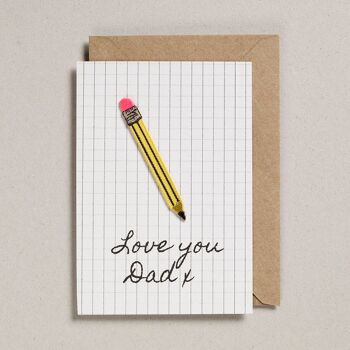 Write On With Cards - Paquet de 6 - Crayon - Papa