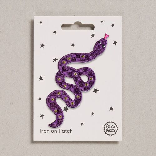 Iron on Patch (Pack of 6) - Purple Snake