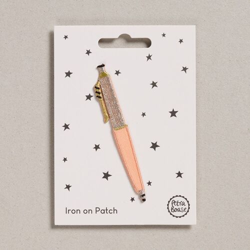 Iron on Patch - Pack of 6 - Ballpoint Pen Peach