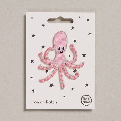 Iron on Patch - Pack of 6 - Pink Octopus