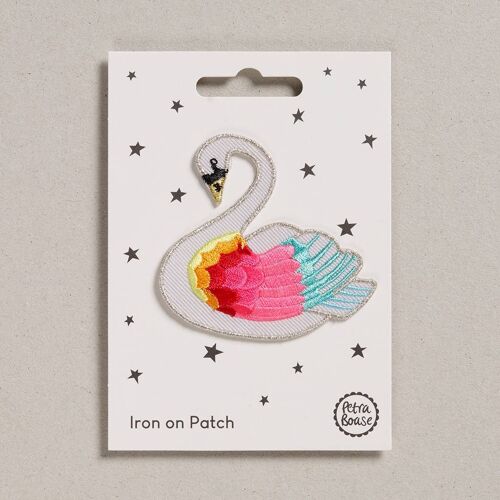 Iron on Patch - Pack of 6 - Rainbow Swan