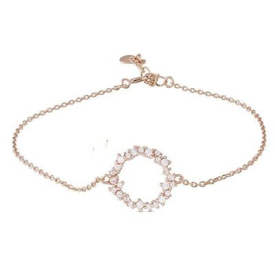 Bracciale Thilak In Argento Sterling 925 Con Placcatura In Oro Rosa 18K E Zirconi Lucidi.