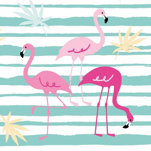 Serviette Flamingo aus Linclass® Airlaid 40 x 40 cm, 12 Stück