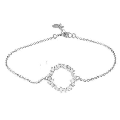 Thilak Bracelet In 925 Sterling Silver With Rhodium Plating And Shiny Zirconia.