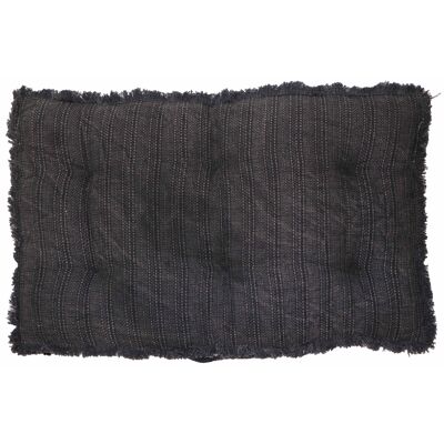 Cuscino materasso a coste | 40x70x6 cm | grigio scuro