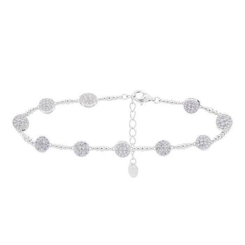 Bracelet Inajwa En Argent Sterling 925 Avec Placage De Rhodium Et Zircone Brillante. 2