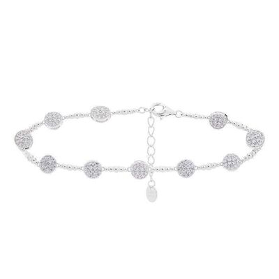 Inajwa Bracelet In 925 Sterling Silver With Rhodium Plating And Shiny Zirconia.
