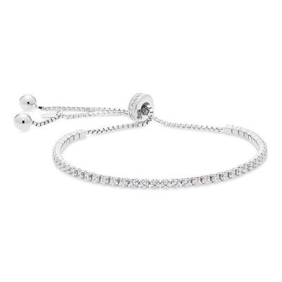Bracelet Kileh En Argent Sterling 925 Avec Placage De Rhodium Et Zircone Brillante.