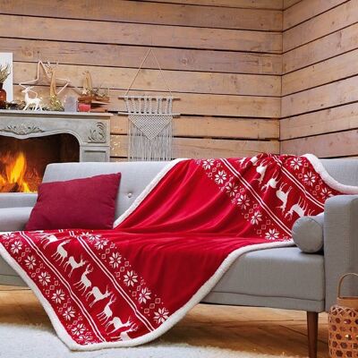 REVERSIBLE THROW 2 THICKNESSES | REINDEER