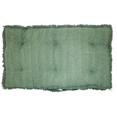 Cuscino materasso a coste | 40x70x6 cm | verde