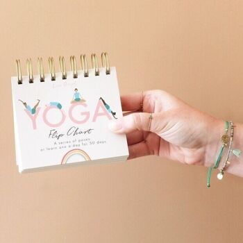Tableau à feuilles mobiles des poses de yoga quotidiennes 1