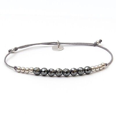 Sunya Bracelet In 925 Sterling Silver With Rhodium And Hematite Plating