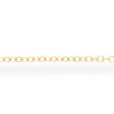 Gold Rhodium-plated Silver Link Chain A. 55 Cm
