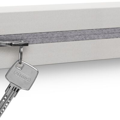 Key board with shelf made of concrete "light edition" 33x6x5 cm, grey