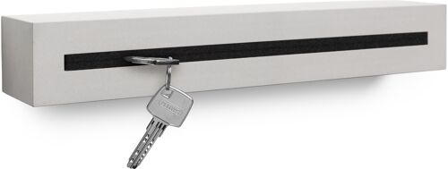Schlüsselbrett mit Ablage aus Beton "light edition" 33x6x5 cm, Schwarz