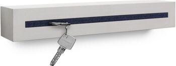 Porte-clés avec étagère en béton "light edition" 33x6x5 cm, bleu foncé 1
