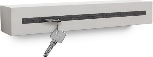 Schlüsselbrett mit Ablage aus Beton "light edition" 33x6x5 cm, Dunkelgrau-meliert