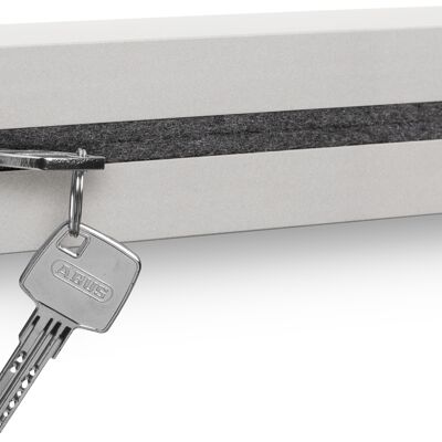 Schlüsselbrett mit Ablage aus Beton "light edition" 33x6x5 cm, Dunkelgrau-meliert